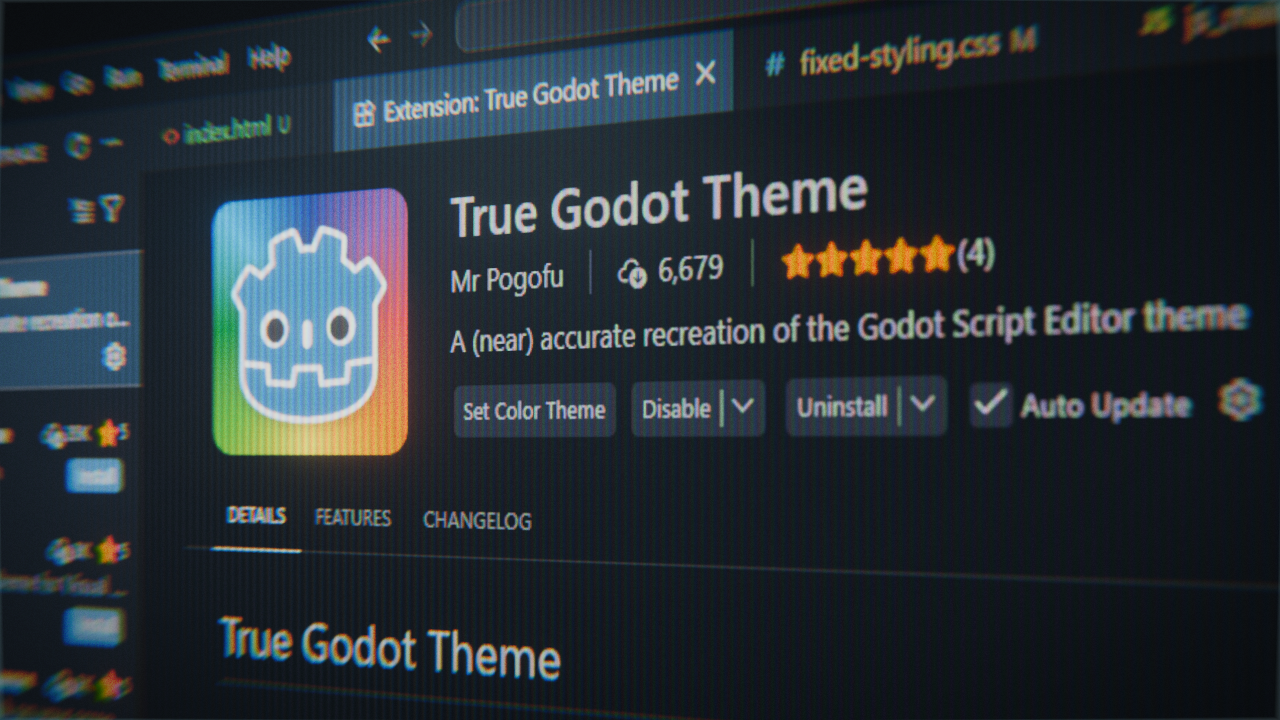 True Godot Theme screenshot